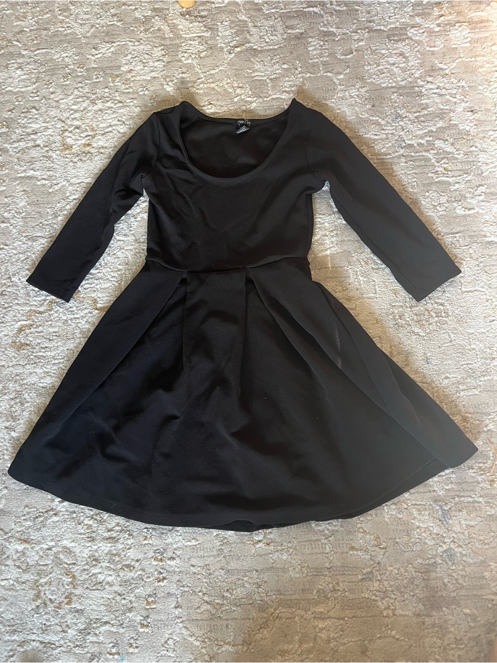 Rue21 Black Long-Sleeve Skater Dress